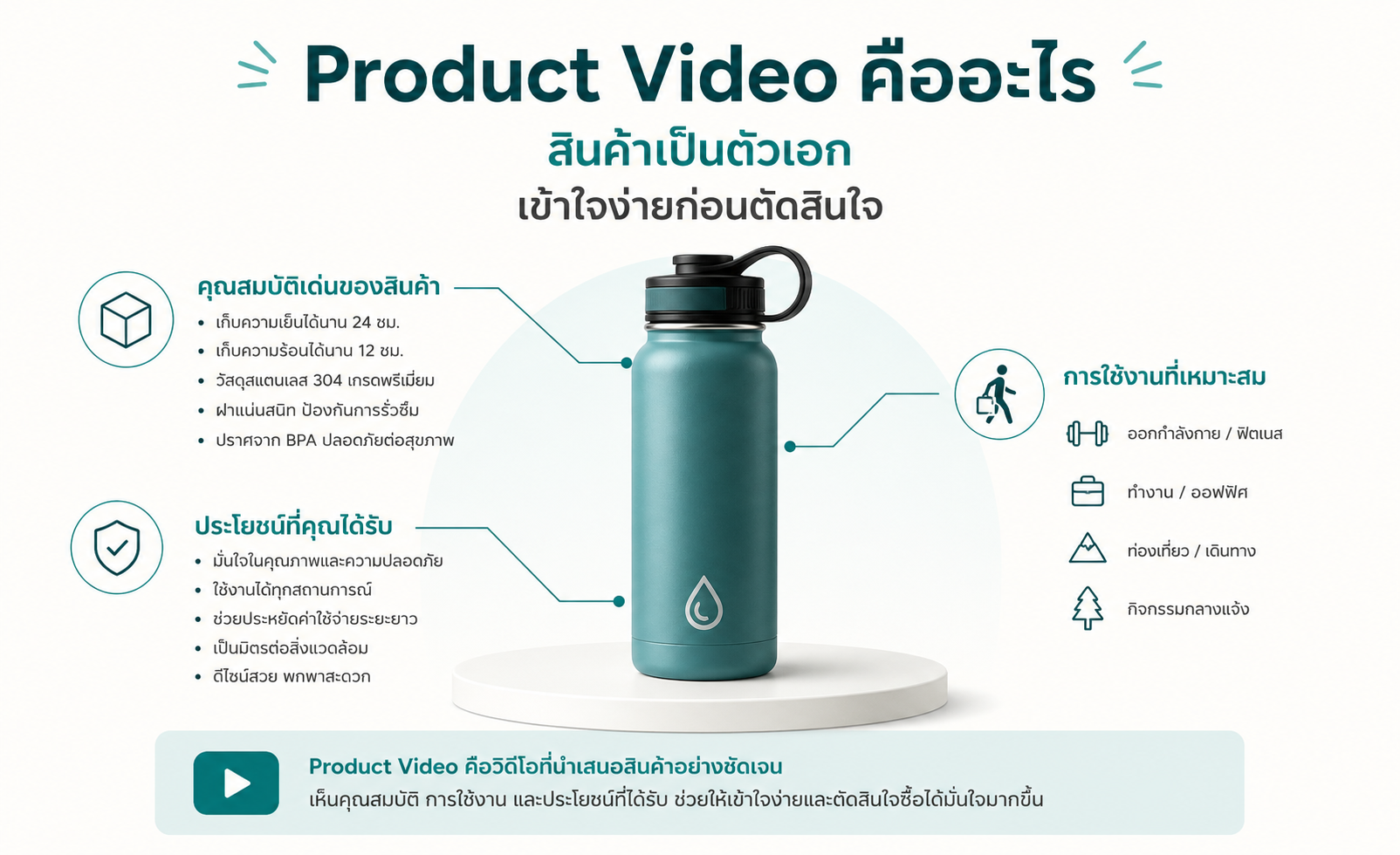 Product Video คือวิดีโอที่ทำให้สินค้าเข้าใจง่าย