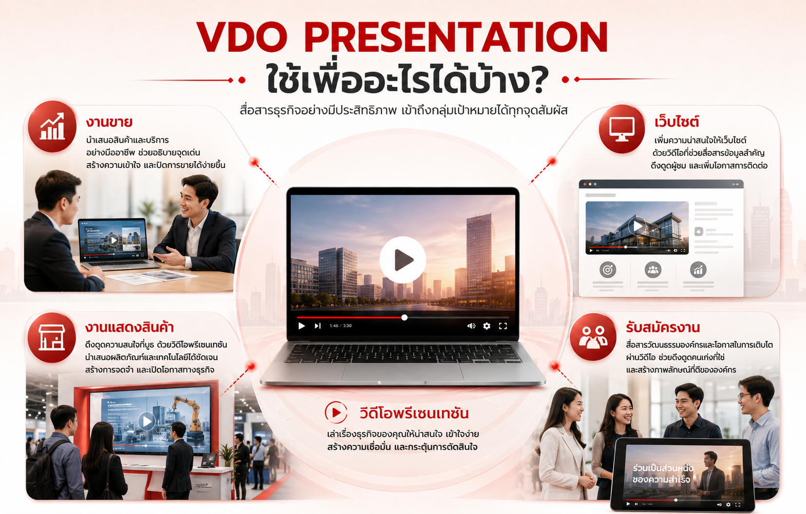 VDO Presentation ใช้ได้กับงานขาย เว็บไซต์ งานแสดงสินค้า และการรับสมัครงาน