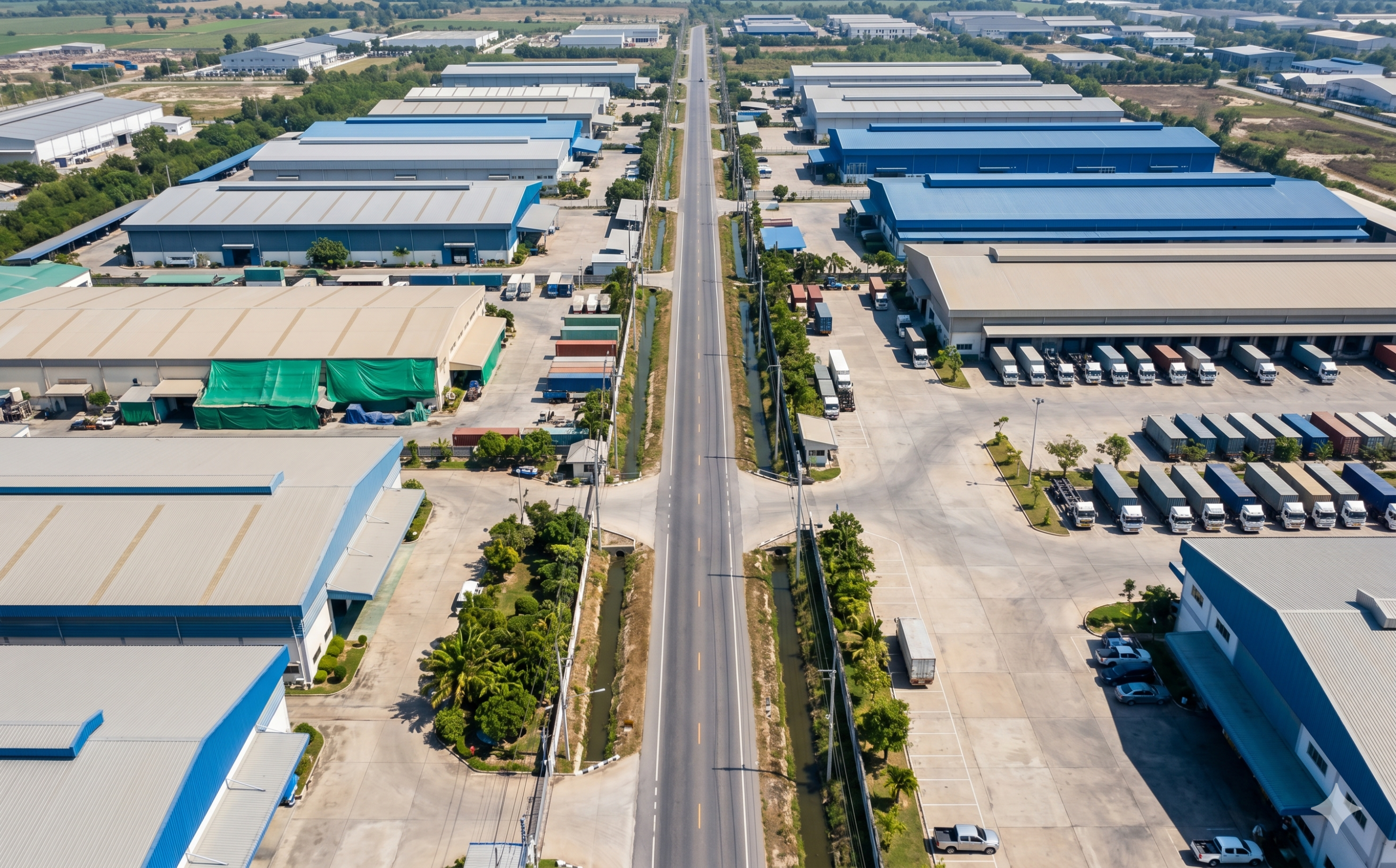 เทคนิค Top-Down Tracking ติดตามถนนเข้าสู่นิคมอุตสาหกรรมจากด้านบน