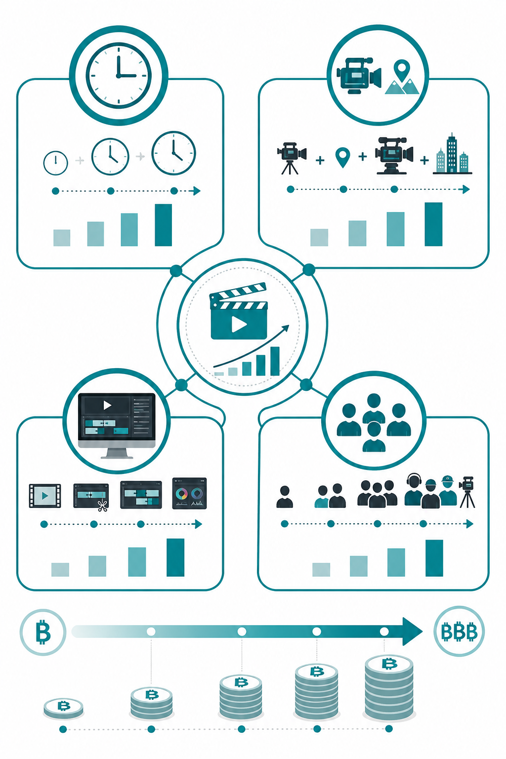 อินโฟกราฟิกโครงสร้างต้นทุนผลิตวิดีโอโฆษณา 4 ปัจจัยที่กำหนดราคา