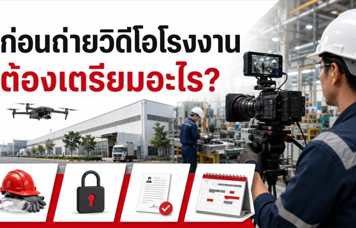 เช็กลิสต์เตรียมเครื่องจักร บุคลากร พื้นที่ และข้อมูลลับก่อนถ่ายวิดีโอโรงงาน